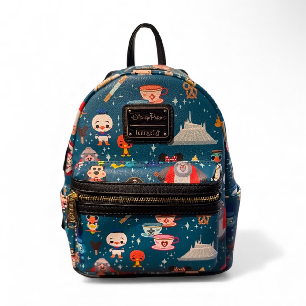 Disney Parks Loungefly Chibi Icon Multi Character Mini Backpack‎